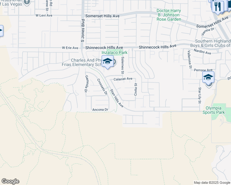 map of restaurants, bars, coffee shops, grocery stores, and more near 11177 Prado Del Rey Lane in Las Vegas