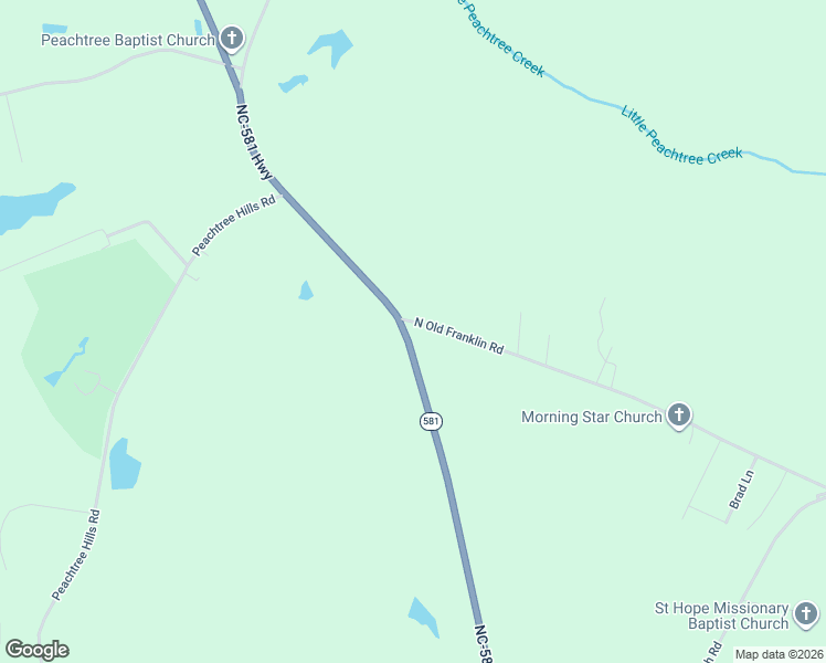 map of restaurants, bars, coffee shops, grocery stores, and more near 3382 North Old Franklin Road in Spring Hope