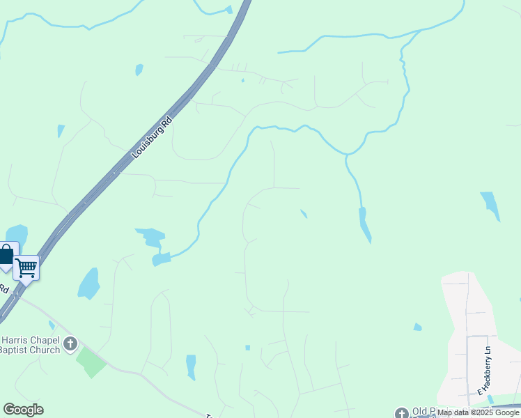 map of restaurants, bars, coffee shops, grocery stores, and more near 25 Back Country Court in Youngsville