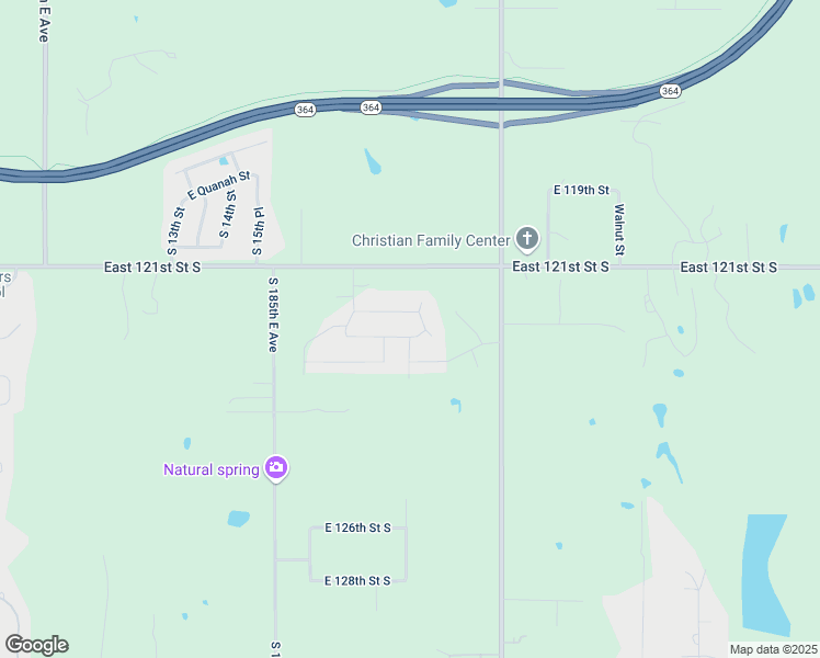 map of restaurants, bars, coffee shops, grocery stores, and more near 6711 South 20th Place in Broken Arrow