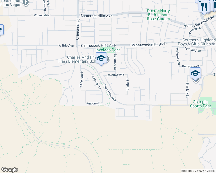map of restaurants, bars, coffee shops, grocery stores, and more near 11171 Prado Del Rey Lane in Las Vegas