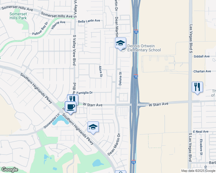map of restaurants, bars, coffee shops, grocery stores, and more near 11178 Verismo Street in Las Vegas