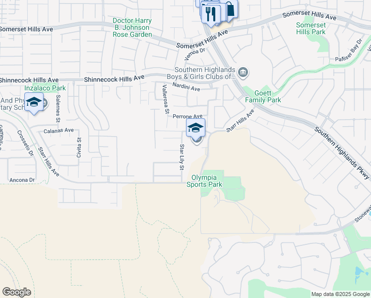 map of restaurants, bars, coffee shops, grocery stores, and more near 11172 Star Lily Street in Las Vegas