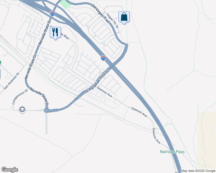 map of restaurants, bars, coffee shops, grocery stores, and more near 1114 Luna Eclipse Lane in Henderson