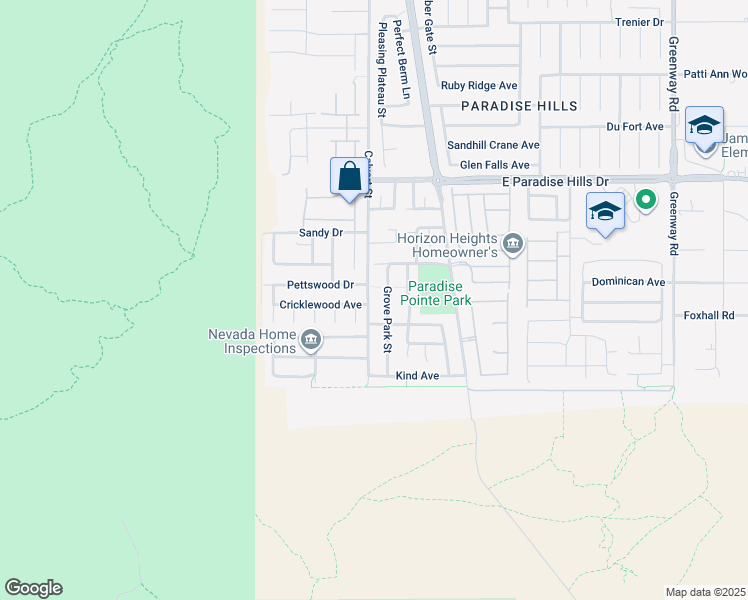 map of restaurants, bars, coffee shops, grocery stores, and more near 1154 Calvert Street in Henderson