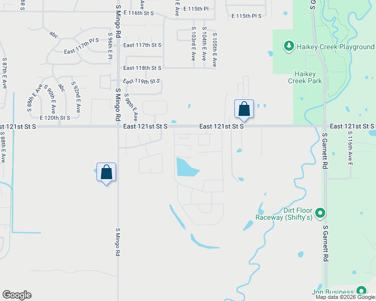 map of restaurants, bars, coffee shops, grocery stores, and more near 10338 East 122nd Street in Bixby