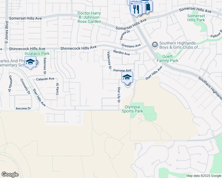map of restaurants, bars, coffee shops, grocery stores, and more near 5078 Quiet Falls Court in Las Vegas