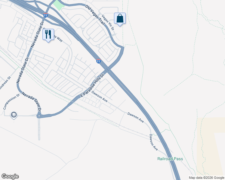 map of restaurants, bars, coffee shops, grocery stores, and more near 1087 Tropical Star Lane in Henderson