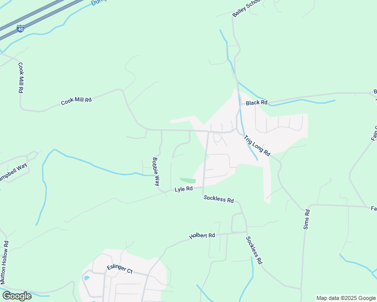map of restaurants, bars, coffee shops, grocery stores, and more near 402 Delight Way in Dandridge