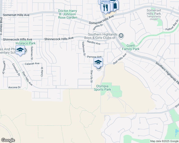 map of restaurants, bars, coffee shops, grocery stores, and more near 5018 Quiet Falls Court in Las Vegas