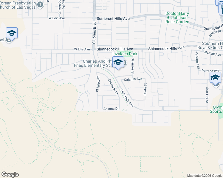 map of restaurants, bars, coffee shops, grocery stores, and more near 5914 West Tinazzi Way in Las Vegas