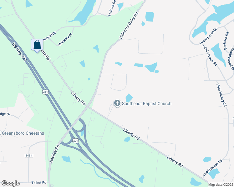 map of restaurants, bars, coffee shops, grocery stores, and more near 3127 Valhalla Drive in Greensboro