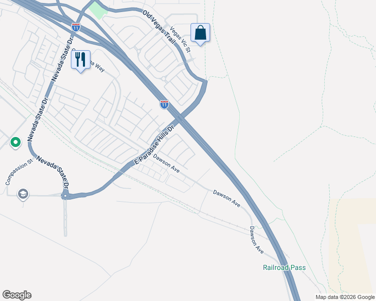 map of restaurants, bars, coffee shops, grocery stores, and more near 1087 Tropical Star Lane in Henderson