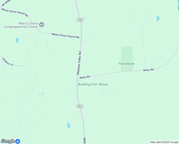 map of restaurants, bars, coffee shops, grocery stores, and more near 6612 Nicks Road in Mebane