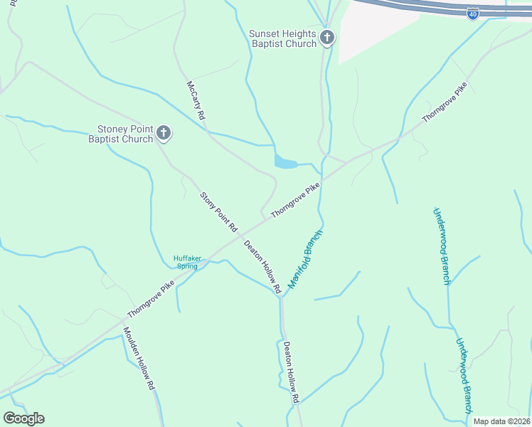map of restaurants, bars, coffee shops, grocery stores, and more near 8316 Thorngrove Pike in Knoxville
