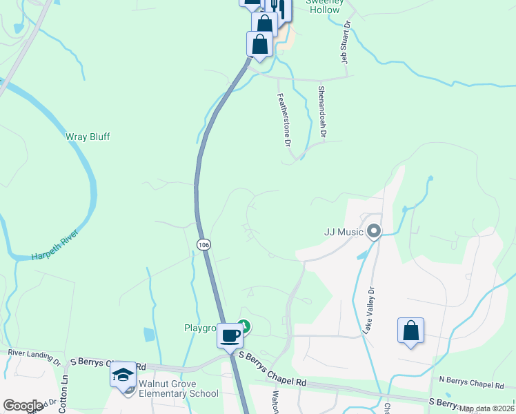 map of restaurants, bars, coffee shops, grocery stores, and more near 664 Legends Crest Drive in Franklin