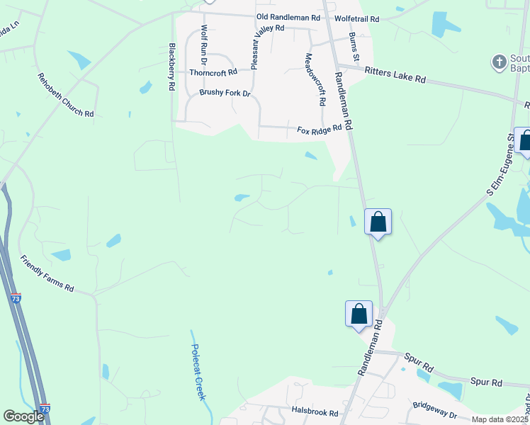 map of restaurants, bars, coffee shops, grocery stores, and more near 1007 Ronald Road in Greensboro