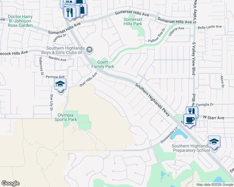map of restaurants, bars, coffee shops, grocery stores, and more near 11202 San Terrazo Place in Las Vegas