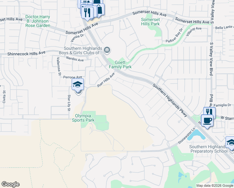 map of restaurants, bars, coffee shops, grocery stores, and more near 11142 San Terrazo Place in Las Vegas