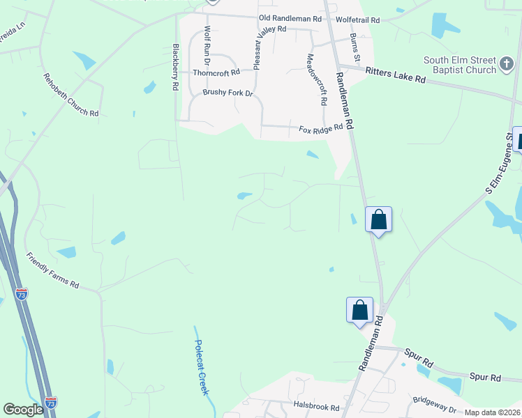 map of restaurants, bars, coffee shops, grocery stores, and more near 1010 Caraway Court in Greensboro