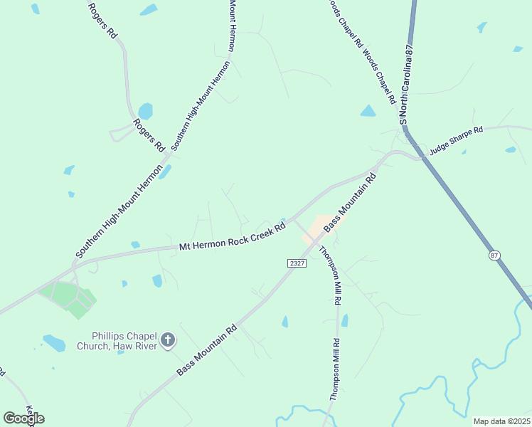 map of restaurants, bars, coffee shops, grocery stores, and more near 3821 Mount Hermon Rock Creek Road in Graham