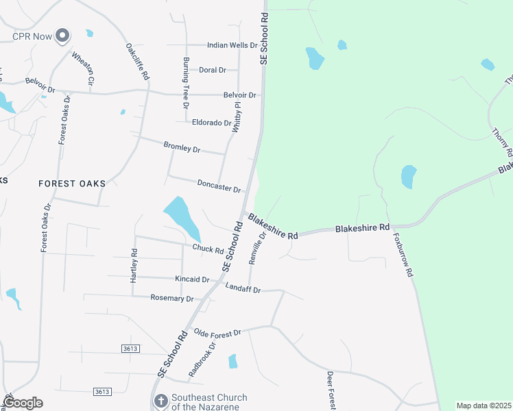 map of restaurants, bars, coffee shops, grocery stores, and more near 4101 Southeast School Road in Greensboro