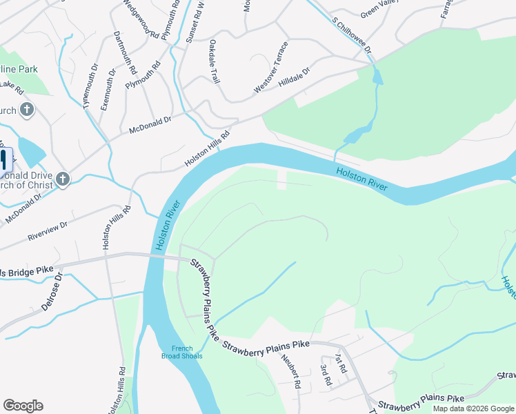 map of restaurants, bars, coffee shops, grocery stores, and more near 1800 Azrock Drive in Knoxville