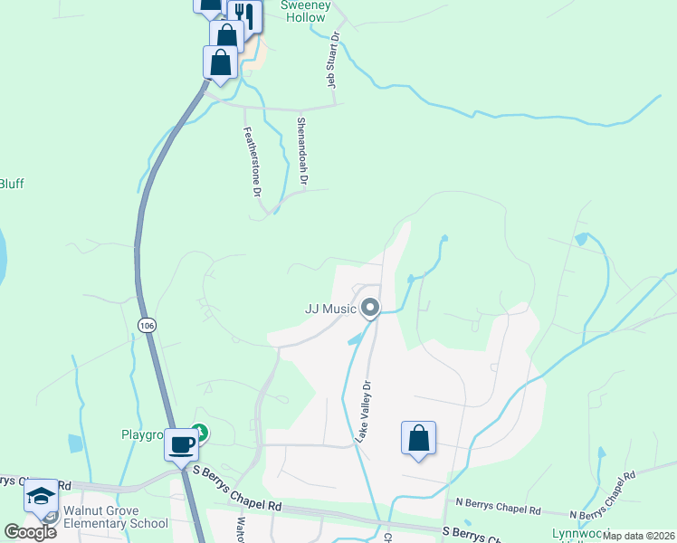 map of restaurants, bars, coffee shops, grocery stores, and more near 728 Legends Crest Drive in Franklin