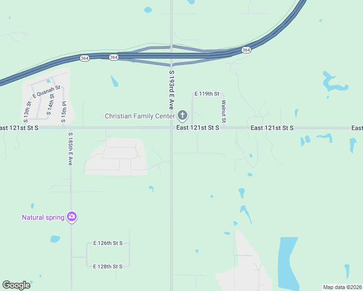 map of restaurants, bars, coffee shops, grocery stores, and more near 19320 East 122nd Street South in Broken Arrow