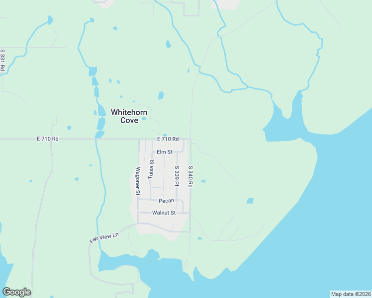 map of restaurants, bars, coffee shops, grocery stores, and more near 71097 South 340 Road in Wagoner