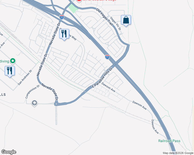 map of restaurants, bars, coffee shops, grocery stores, and more near 1183 Garretts Bluff Way in Henderson