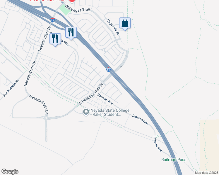 map of restaurants, bars, coffee shops, grocery stores, and more near 1105 Luna Eclipse Lane in Henderson