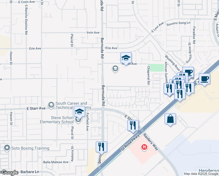 map of restaurants, bars, coffee shops, grocery stores, and more near 3700 Liberty Heights Avenue in Henderson