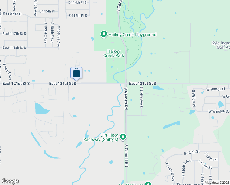 map of restaurants, bars, coffee shops, grocery stores, and more near 10900-11298 East 121st St S in Bixby