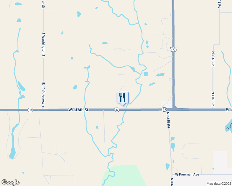 map of restaurants, bars, coffee shops, grocery stores, and more near 11504 White Tail Lane in Perkins