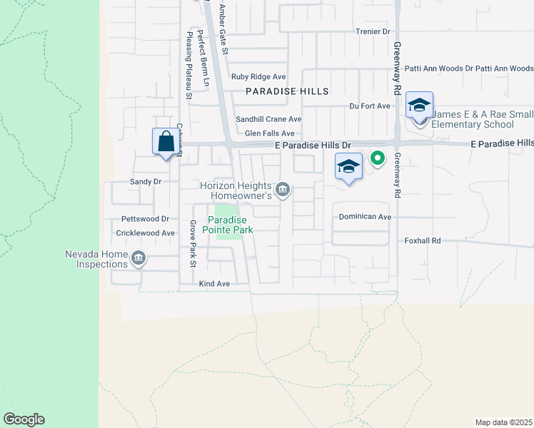 map of restaurants, bars, coffee shops, grocery stores, and more near 168 Afternoon Rain Avenue in Henderson