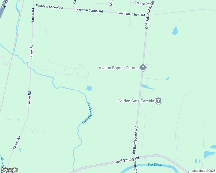 map of restaurants, bars, coffee shops, grocery stores, and more near 3422 Old Battleboro Road in Rocky Mount