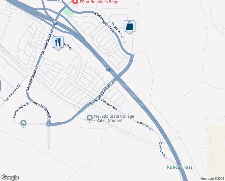 map of restaurants, bars, coffee shops, grocery stores, and more near 1092 Tuscan Sky Lane in Henderson