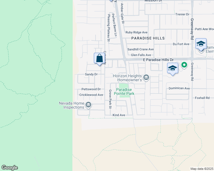 map of restaurants, bars, coffee shops, grocery stores, and more near 75 Archer Glen Avenue in Henderson