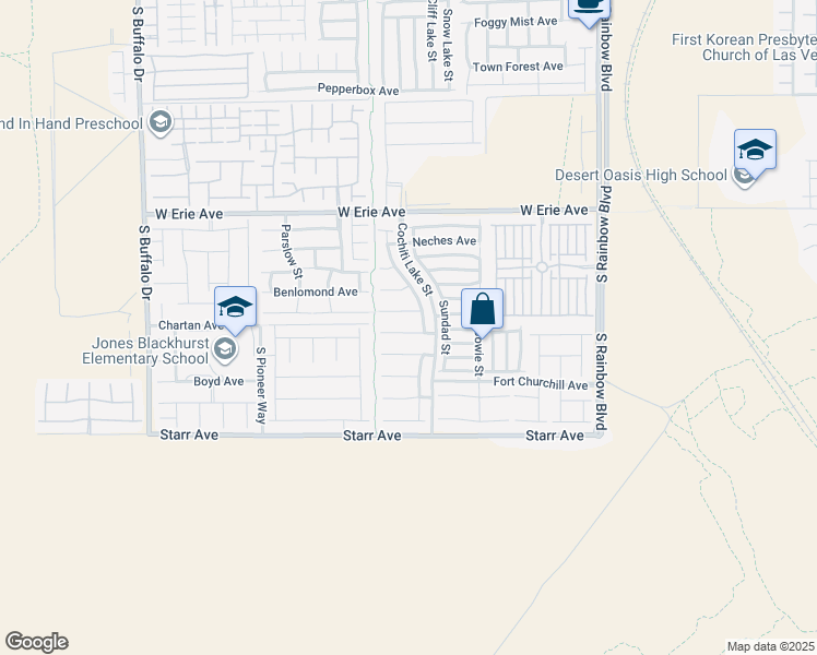 map of restaurants, bars, coffee shops, grocery stores, and more near 7286 Caballo Range Avenue in Las Vegas