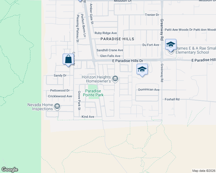 map of restaurants, bars, coffee shops, grocery stores, and more near 147 Afternoon Rain Avenue in Henderson