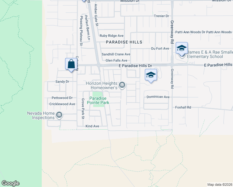 map of restaurants, bars, coffee shops, grocery stores, and more near 168 Afternoon Rain Avenue in Henderson