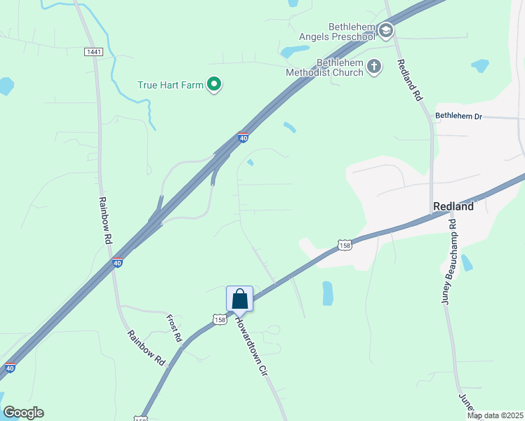 map of restaurants, bars, coffee shops, grocery stores, and more near Emily Drive in Advance