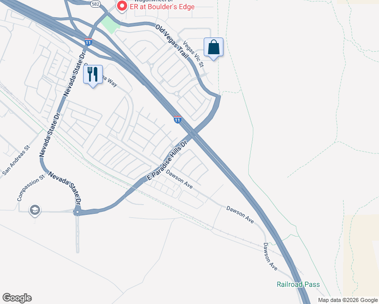 map of restaurants, bars, coffee shops, grocery stores, and more near 1088 Tuscan Sky Lane in Henderson