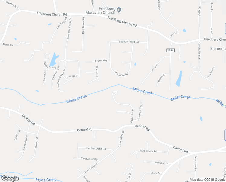 map of restaurants, bars, coffee shops, grocery stores, and more near 406 Beaumont Circle in Clemmons