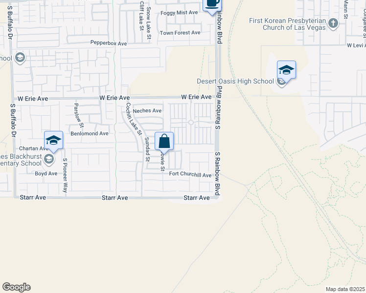 map of restaurants, bars, coffee shops, grocery stores, and more near 7039 Bering Strait Avenue in Las Vegas