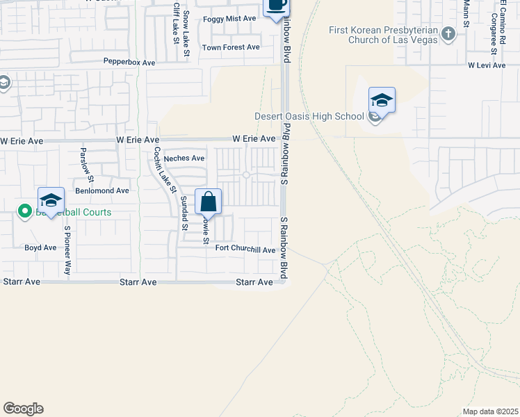 map of restaurants, bars, coffee shops, grocery stores, and more near 6959 Bering Strait Avenue in Las Vegas