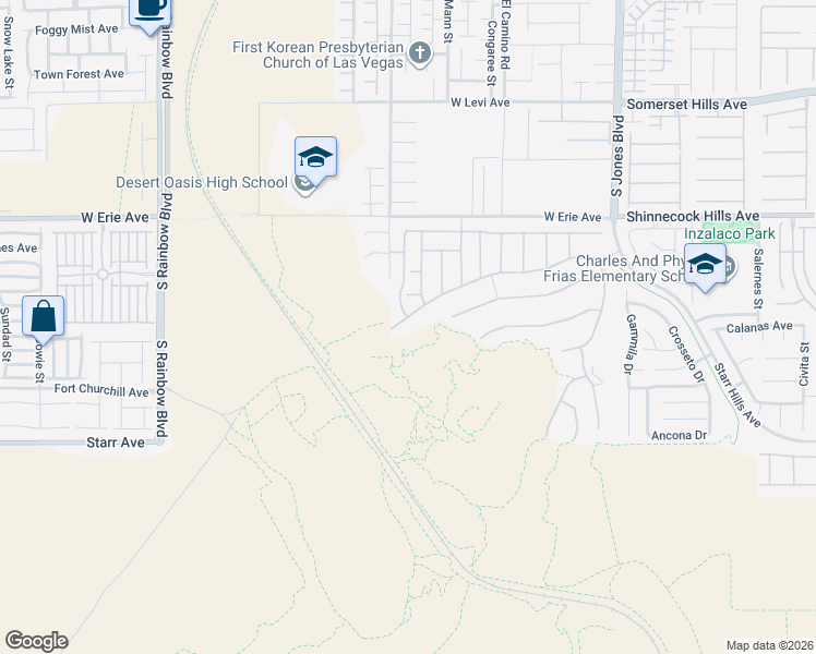 map of restaurants, bars, coffee shops, grocery stores, and more near 6473 Joshua Peak Avenue in Las Vegas
