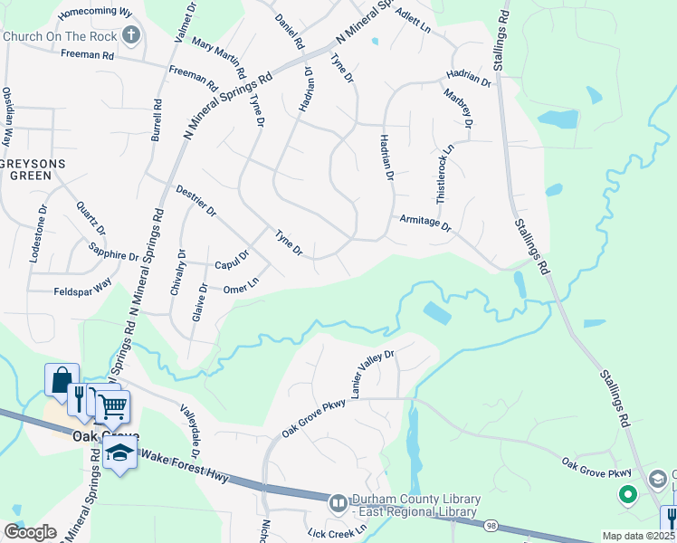 map of restaurants, bars, coffee shops, grocery stores, and more near 504 Lightwood Street in Durham