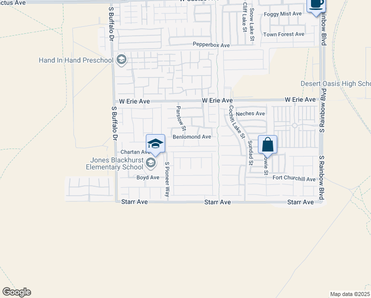 map of restaurants, bars, coffee shops, grocery stores, and more near 7487 Dobroyd Drive in Las Vegas